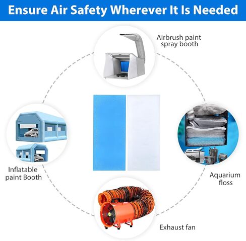 4 قطع من مرشح حجيرة الطلاء، مجموعة فلتر حجيرة رش البخاخة، تصميم مزدوج الطبقة، مناسب لهواية البخاخة، الحرفيين وحجرة طلاء الرش in Kuwait
