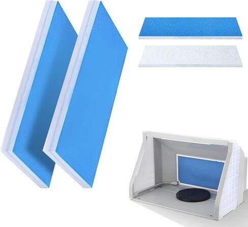 4 قطع من مرشح حجيرة الطلاء، مجموعة فلتر حجيرة رش البخاخة، تصميم مزدوج الطبقة، مناسب لهواية البخاخة، الحرفيين وحجرة طلاء الرش in Kuwait