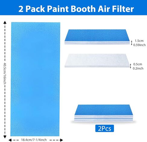 4 قطع من مرشح حجيرة الطلاء، مجموعة فلتر حجيرة رش البخاخة، تصميم مزدوج الطبقة، مناسب لهواية البخاخة، الحرفيين وحجرة طلاء الرش in Kuwait