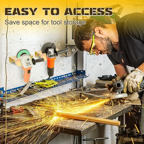 8 Pcs Solid Steel Angle Grinder Holder 6.5 x 2 x 1.75 Inches Angle Grinder Hanger Angle Grinder Stand Polisher Holder Wall Mount Angle Grinder Storage Rack Wall Mount Bracket for 5" Grinder in Saudi Arabia