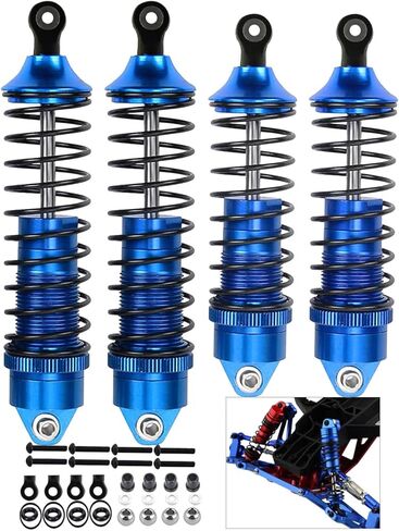 4PCS Aluminum Front Rear RC Shocks Upgrades Part for 1/10 Slash 2WD 4x4 Rustler 2WD 4X4 Stampede 2WD 4X4 Hoss 4X4 2WD Rally, Big Bore Full Metal RC Shock Absorber,5862 3760 3762,Gold in Kuwait