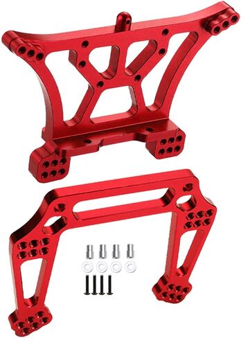 جزء ترقية برج الصدمات الأمامي الخلفي من الألومنيوم لـ 1/10 Slash 2WD VXL، Rustler 2WD VXL، Stampede 2WD VXL، Bandit 2WD VXL، Bigfoot 2WD، RC ترقية Hop Ups، يستبدل 3638 3639، أحمر in Saudi Arabia