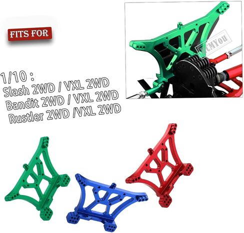 جزء ترقية برج الصدمات الأمامي الخلفي من الألومنيوم لـ 1/10 Slash 2WD VXL، Rustler 2WD VXL، Stampede 2WD VXL، Bandit 2WD VXL، Bigfoot 2WD، RC ترقية Hop Ups، يستبدل 3638 3639، أحمر in Saudi Arabia