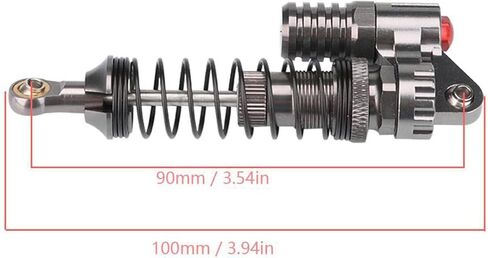4 PCS SCX10 Shocks, 100mm Aluminum Alloy RC Car Shocks Compatible with Simulation Climbing Model Car SCX10 Wrangler RC4WD D90 Tamiya CC01 in Kuwait