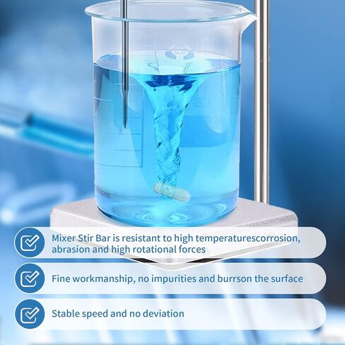 5 قطع 30 مم (1.18 بوصة) PTFE خلاط تحريك مغناطيسي، لون أبيض، شريط مختبر، شريط لوحة تحريك، قضبان تحريك... in Kuwait