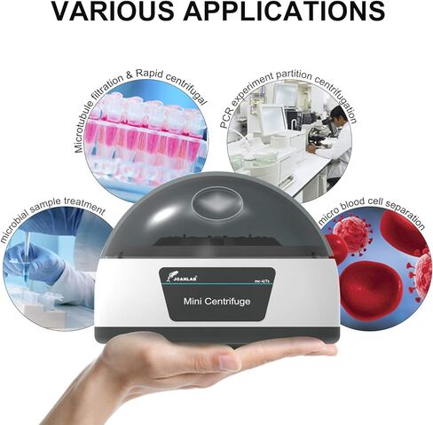 آلة طرد مركزي صغيرة 4000 دورة في الدقيقة 7000 دورة في الدقيقة جهاز طرد مركزي للمختبر، 2 دوارات لـ 0.2/0.5/1.5/2 مل Micro Tubex12 و0.2 مل 8/12 PCR stripex4 in Kuwait