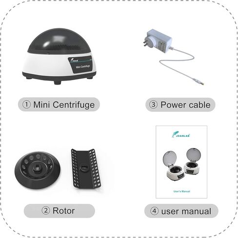 آلة طرد مركزي صغيرة 4000 دورة في الدقيقة 7000 دورة في الدقيقة جهاز طرد مركزي للمختبر، 2 دوارات لـ 0.2/0.5/1.5/2 مل Micro Tubex12 و0.2 مل 8/12 PCR stripex4 in Kuwait