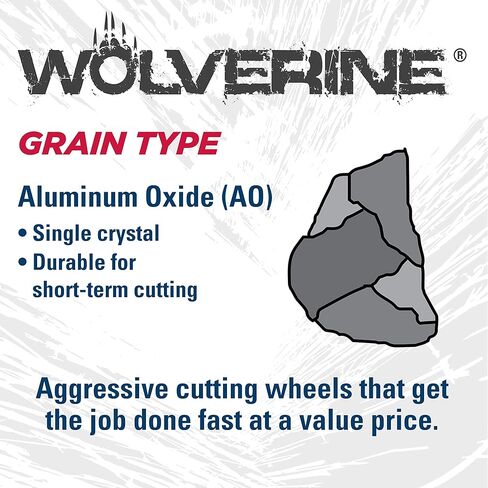 عجلة كومبو من نوع ولفيرين 56427 مقاس 5 بوصة × 1/8 بوصة من نوع 27 مقطوعة وطحن، A24T، 5/8 بوصة 11 UNC (عبوة من 10) in Kuwait