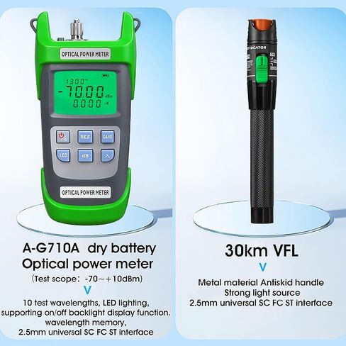 مجموعة أدوات الألياف البصرية 9 في 1 FTTH مع عداد الطاقة الضوئية -70~+10dbm FC-7S قاطع الألياف الضوئية 30 كم محدد موقع الأخطاء البصرية FTTH كابل الألياف الضوئية مجموعة أدوات إنهاء الألياف ذات الاتصال البارد in Saudi Arabia