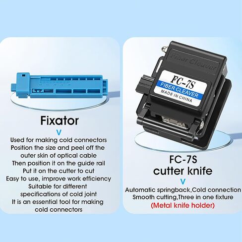مجموعة أدوات الألياف البصرية 9 في 1 FTTH مع عداد الطاقة الضوئية -70~+10dbm FC-7S قاطع الألياف الضوئية 30 كم محدد موقع الأخطاء البصرية FTTH كابل الألياف الضوئية مجموعة أدوات إنهاء الألياف ذات الاتصال البارد in Saudi Arabia