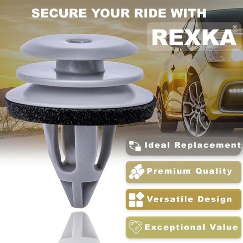 Rexka 30pcs Gray Door Trim Panel Retainer Clips Rivet Compatible with BMW 51418224781 51410407983 51430141025 E36, E46, E90, E91, E92, E93, F32, F33, F83, E60, E63, X1, X3, X4, X5,X6 in Saudi Arabia