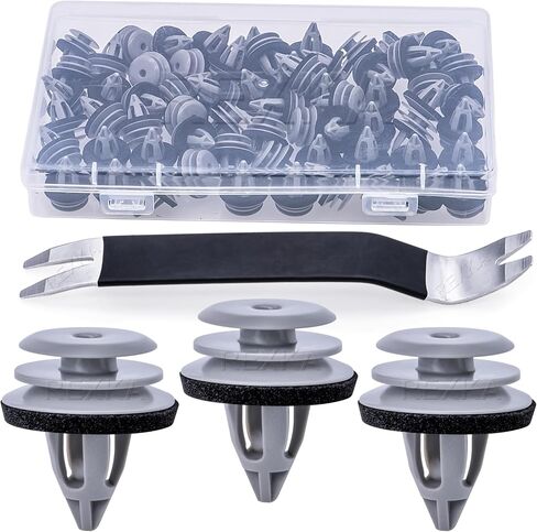 Rexka 30pcs Gray Door Trim Panel Retainer Clips Rivet Compatible with BMW 51418224781 51410407983 51430141025 E36, E46, E90, E91, E92, E93, F32, F33, F83, E60, E63, X1, X3, X4, X5,X6 in Saudi Arabia