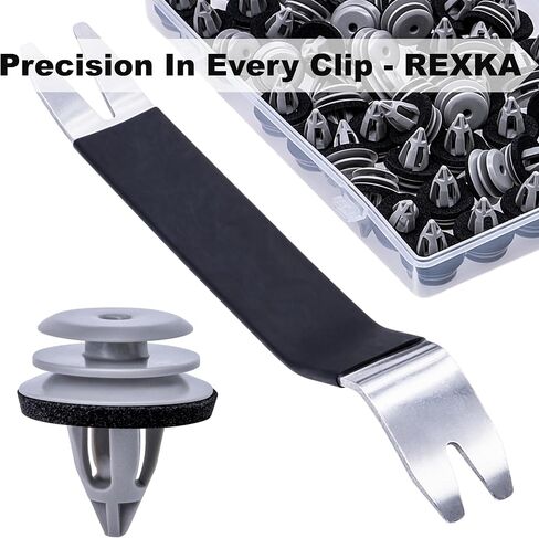 Rexka 30pcs Gray Door Trim Panel Retainer Clips Rivet Compatible with BMW 51418224781 51410407983 51430141025 E36, E46, E90, E91, E92, E93, F32, F33, F83, E60, E63, X1, X3, X4, X5,X6 in Saudi Arabia