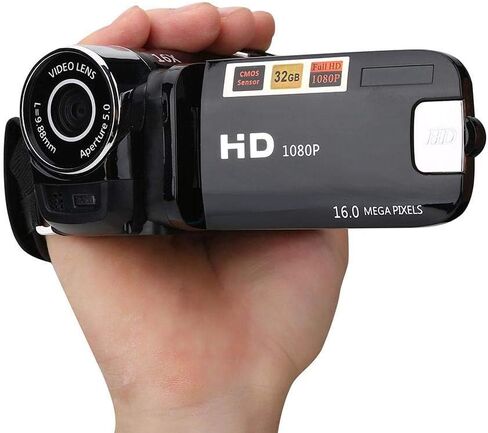 Socobeta Camcorder Digital Camera Full HD 270° Rotation 1080P 16X High Definition Digital Camcorder Video DV Camera DV Player(US-Black) in Saudi Arabia