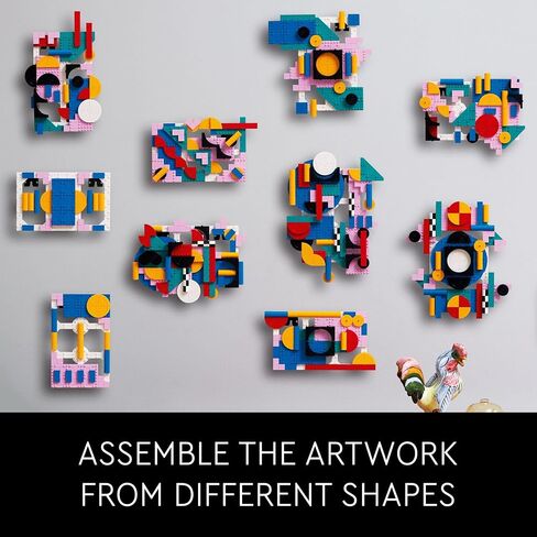 LEGO Art Modern Art 31210 بناء وعرض ديكور المنزل مجموعة فنية جدارية تجريدية، فكرة هدية عيد ميلاد للأشخاص الفنيين، مجموعة للمراهقين أو البالغين الذين يستمتعون بالهوايات الحرفية in Saudi Arabia