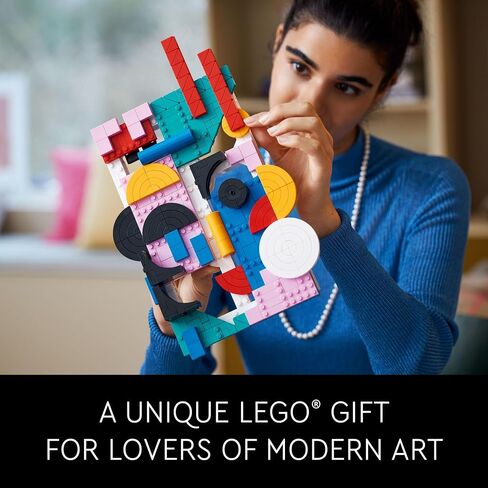 LEGO Art Modern Art 31210 بناء وعرض ديكور المنزل مجموعة فنية جدارية تجريدية، فكرة هدية عيد ميلاد للأشخاص الفنيين، مجموعة للمراهقين أو البالغين الذين يستمتعون بالهوايات الحرفية in Saudi Arabia