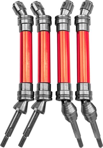 Front & Rear Universal Drive Shaft CVD w/Wheel Hex Hub Compatible with 1/10 Traxxas Slash VXL 4x4 /Stampede VXL 4X4/Hoss VXL 4X4 RC Car Upgrade Part (Black) in Saudi Arabia