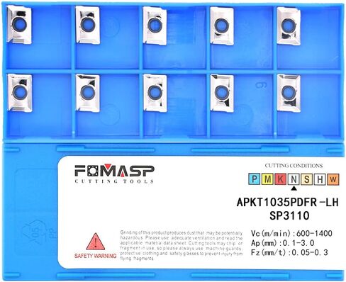 إدراجات كربيد للألمنيوم APKT1035PDFR لأدوات القطع الخراطة، قاطع الرقاقة "LH" مناسب لإنهاء قطع المعادن، 10 قطع in Kuwait