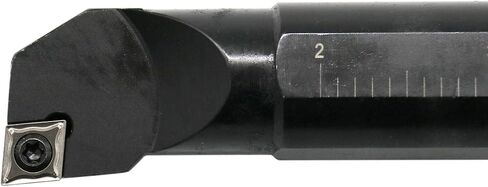 Accusize Industrial Tools 1 بوصة × 12 بوصة Rh Sclcr شريط مملة قابل للفهرسة بالإضافة إلى 10 قطع Ccmt32.5 كربيد أسود وأصفر، طلاء Cvd، P252-S408ins in Saudi Arabia