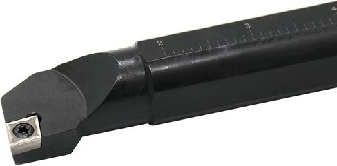 Accusize Industrial Tools 1 بوصة × 12 بوصة Rh Sclcr شريط مملة قابل للفهرسة بالإضافة إلى 10 قطع Ccmt32.5 كربيد أسود وأصفر، طلاء Cvd، P252-S408ins in Saudi Arabia