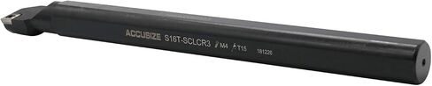 Accusize Industrial Tools 1 بوصة × 12 بوصة Rh Sclcr شريط مملة قابل للفهرسة بالإضافة إلى 10 قطع Ccmt32.5 كربيد أسود وأصفر، طلاء Cvd، P252-S408ins in Saudi Arabia