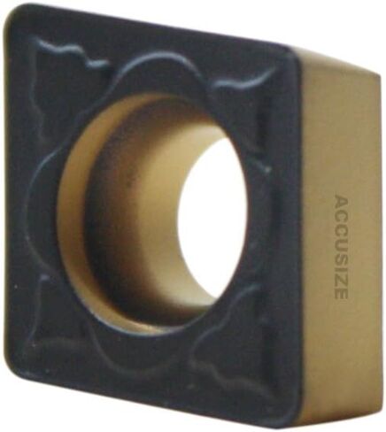 Accusize Industrial Tools 1 بوصة × 12 بوصة Rh Sclcr شريط مملة قابل للفهرسة بالإضافة إلى 10 قطع Ccmt32.5 كربيد أسود وأصفر، طلاء Cvd، P252-S408ins in Saudi Arabia
