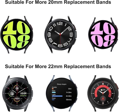 شريط زنبركي سريع الإصدار 20 مم متوافق مع ساعة Samsung Galaxy Watch 6/Galaxy Watch 5/5 Pro/Galaxy Watch 4/4 Classic/Galaxy Watch (42 مم)/ Galaxy Watch Active 2 (40 مم 44 مم) دبابيس الساعة in Kuwait