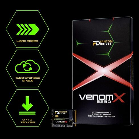 محركات أقراص Fantom VENOMX VMX2230-2TB محرك أقراص الحالة الصلبة سعة 2 تيرابايت - M.2 2230 داخلي - PCI Express NVMe (PCI Express NVMe 4.0 x4) in Kuwait