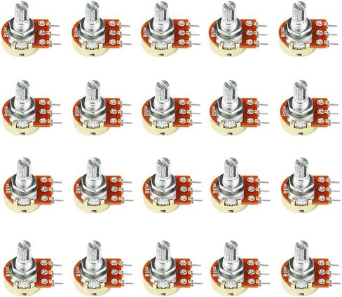 20PCS WH148 Single Potentiometer B100K Variable Resistors 15mm Knurled Shaft 3Pins 100K Ohm Taper Rotary Potentiometer in Saudi Arabia