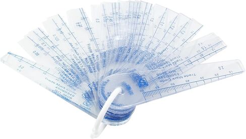 1 Pack Plastic Feeler Gauge 0.05-3mm Thickness Measuring Tools 25 in 1 Feeler Gauge for Measuring Gap in Saudi Arabia