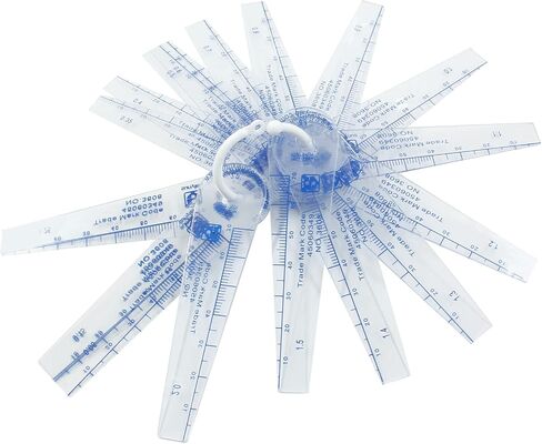 1 Pack Plastic Feeler Gauge 0.05-3mm Thickness Measuring Tools 25 in 1 Feeler Gauge for Measuring Gap in Saudi Arabia