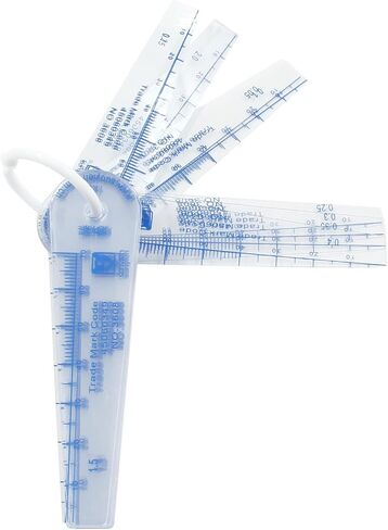 1 Pack Plastic Feeler Gauge 0.05-3mm Thickness Measuring Tools 25 in 1 Feeler Gauge for Measuring Gap in Saudi Arabia