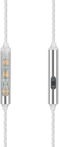 كابل ترقية سماعة الأذن، سلك بديل لسماعات الأذن MMCX، 4 نوى OFC مطلية بالفضة محول صوت لسماعات الأذن مع ميكروفون لـ Shure SE215 SE315 SE535 (mmcx، فضي، ميكروفون) in Kuwait