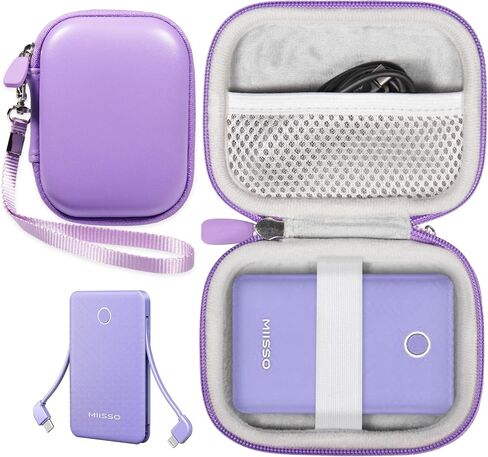 GETGEAR Case for miisso 6000mah Ultra Slim Built in Cables Power Bank (Black) in Saudi Arabia