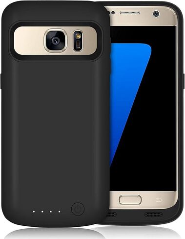 Galaxy S7 Battery Case 5000mAh Upgraded Portable Rechargeable Extended Battery Pack for Samsung Galaxy S7 Charging Case for Galaxy S7 Protective Charger Cover -Black in Kuwait