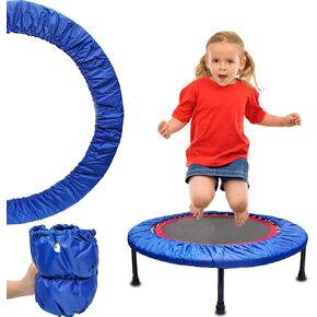 غطاء زنبرك Tydnqh Trampoline ، غطاء الترامبولين الصغير ، 600D Oxford Cloth 3 طبقة صدمة من وسادة البديل الترامبولين ، وسادة الترامبولين المقاومة للماء للترامبولين الصغير (38 بوصة ، أزرق) in Kuwait
