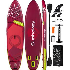 11'×34'' Extra Wide Inflatable Paddle Board with Seam Welded Technology, Stand Up Paddle Board, 420lb Capacity for Adults, Sup Board for All-Level with 2-Blade Paddle/Dual-Action Pump/Leash in Saudi Arabia