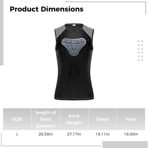 Youth Protective Padded Shirt, Black Sleeveless Compression Vest, Chest Padding for Football & Basketball, Quick-Dry in Saudi Arabia