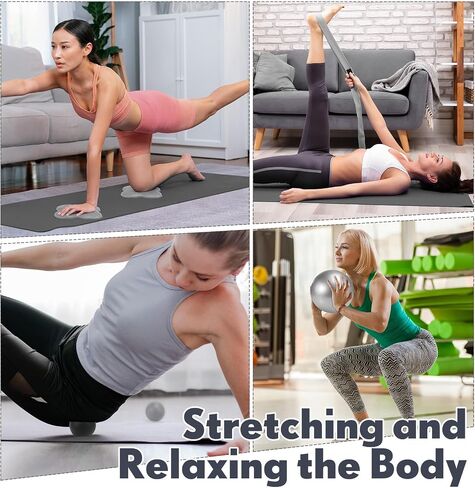 14 PCS leoga kits للتدريبات المنزلية Pilates المعدات المحددة للنساء تشمل المبتدئين حزامًا من منشفة اليوغا الساخنة ، وسادة الركبة ، فرقة تمرين حلقة المقاومة ، كرة تدليك Lacrosse ، Bilates Ball in Saudi Arabia
