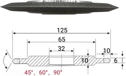 عجلة طحن الماس مزدوجة SDC CIRCL 45 ° 60 ° 90 ° القرص المراوغة للكربيد المعدني من الحجر الصلب in Kuwait