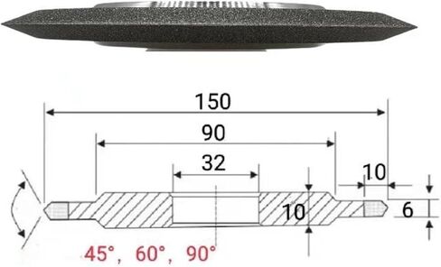 عجلة طحن الماس مزدوجة SDC CIRCL 45 ° 60 ° 90 ° القرص المراوغة للكربيد المعدني من الحجر الصلب in Kuwait