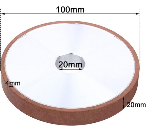 100mm Diamond Grinding Wheel Parallel Grinder Disc for Carbide Tungsten Steel Milling Cutter 20mm Hole 80Grit-400Grit(240 Grit,100x20x4x6mm) in Saudi Arabia