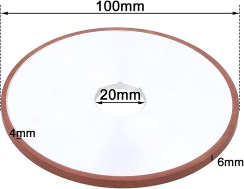 100mm Diamond Grinding Wheel Parallel Grinder Disc for Carbide Tungsten Steel Milling Cutter 20mm Hole 80Grit-400Grit(240 Grit,100x20x4x6mm) in Saudi Arabia