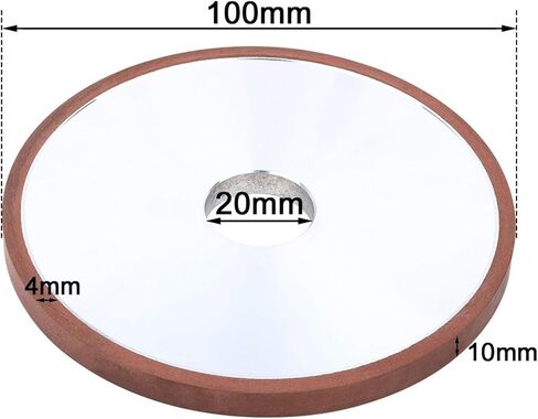 100mm Diamond Grinding Wheel Parallel Grinder Disc for Carbide Tungsten Steel Milling Cutter 20mm Hole 80Grit-400Grit(240 Grit,100x20x4x6mm) in Saudi Arabia