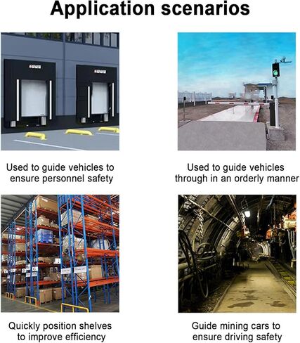 LED Traffic Light, Red/Green Two-Color Light Traffic Signal Light, Wall Mounted Traffic Light, Industrial Loading Dock Bay Light, for Mounting Inside and Outside, Plug & Play(100mm/4in) in Kuwait