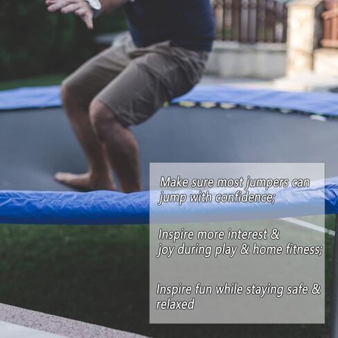 غطاء زنبرك Tydnqh Trampoline ، غطاء الترامبولين الصغير ، 600D Oxford Cloth 3 طبقة صدمة من وسادة البديل الترامبولين ، وسادة الترامبولين المقاومة للماء للترامبولين الصغير (38 بوصة ، أزرق) in Kuwait