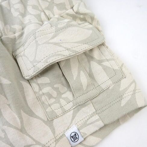 HonestBaby Cargo Shorts 100% Organic Cotton for Infant Baby and Toddler, Boys, Girls, Sunset Blue (2-Pack) in Saudi Arabia
