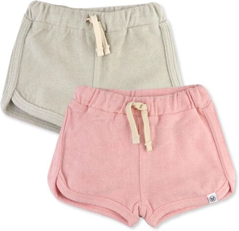 HonestBaby Cargo Shorts 100% Organic Cotton for Infant Baby and Toddler, Boys, Girls, Sunset Blue (2-Pack) in Saudi Arabia