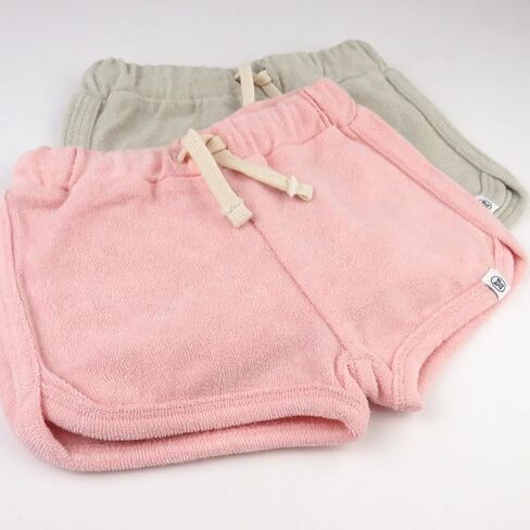 HonestBaby Cargo Shorts 100% Organic Cotton for Infant Baby and Toddler, Boys, Girls, Sunset Blue (2-Pack) in Saudi Arabia