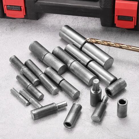 uxcell 10Pcs Weldable Barrel Hinges, 4-3/8" x 3/4" Carbon Steel Heavy Duty Detachable Weld on Door Hinges for Metal Gate Swing Door Trailer Ramp in Kuwait